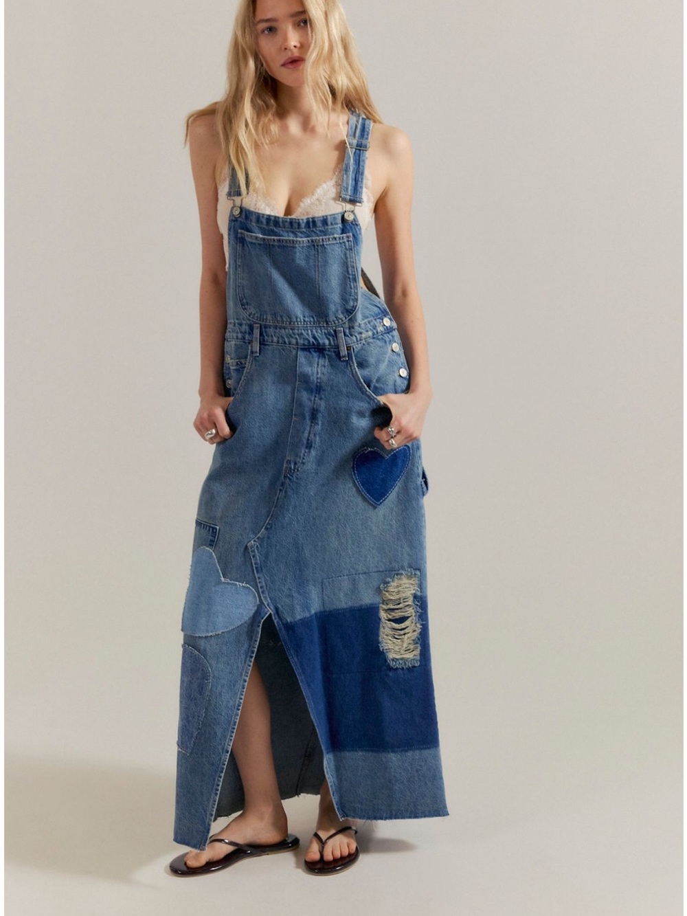 WE THE FREE KEY TO MY HEART PATCHED SKIRTALLS